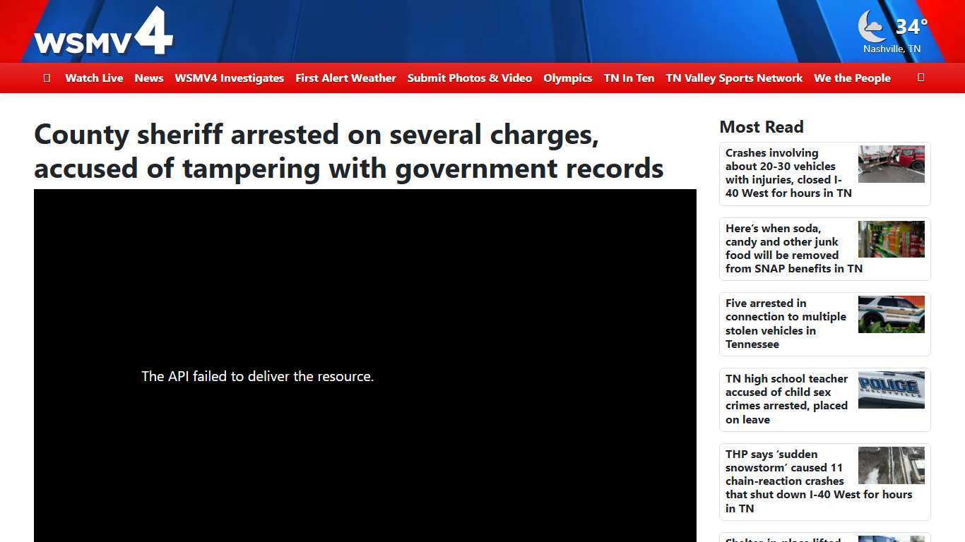 County sheriff arrested on several charges, accused of tampering with government records