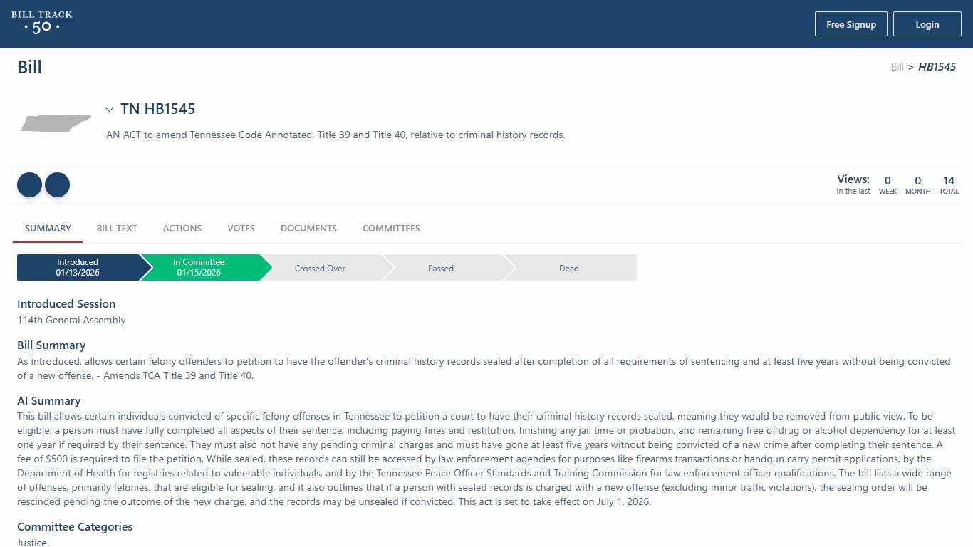TN HB1545 | BillTrack50
