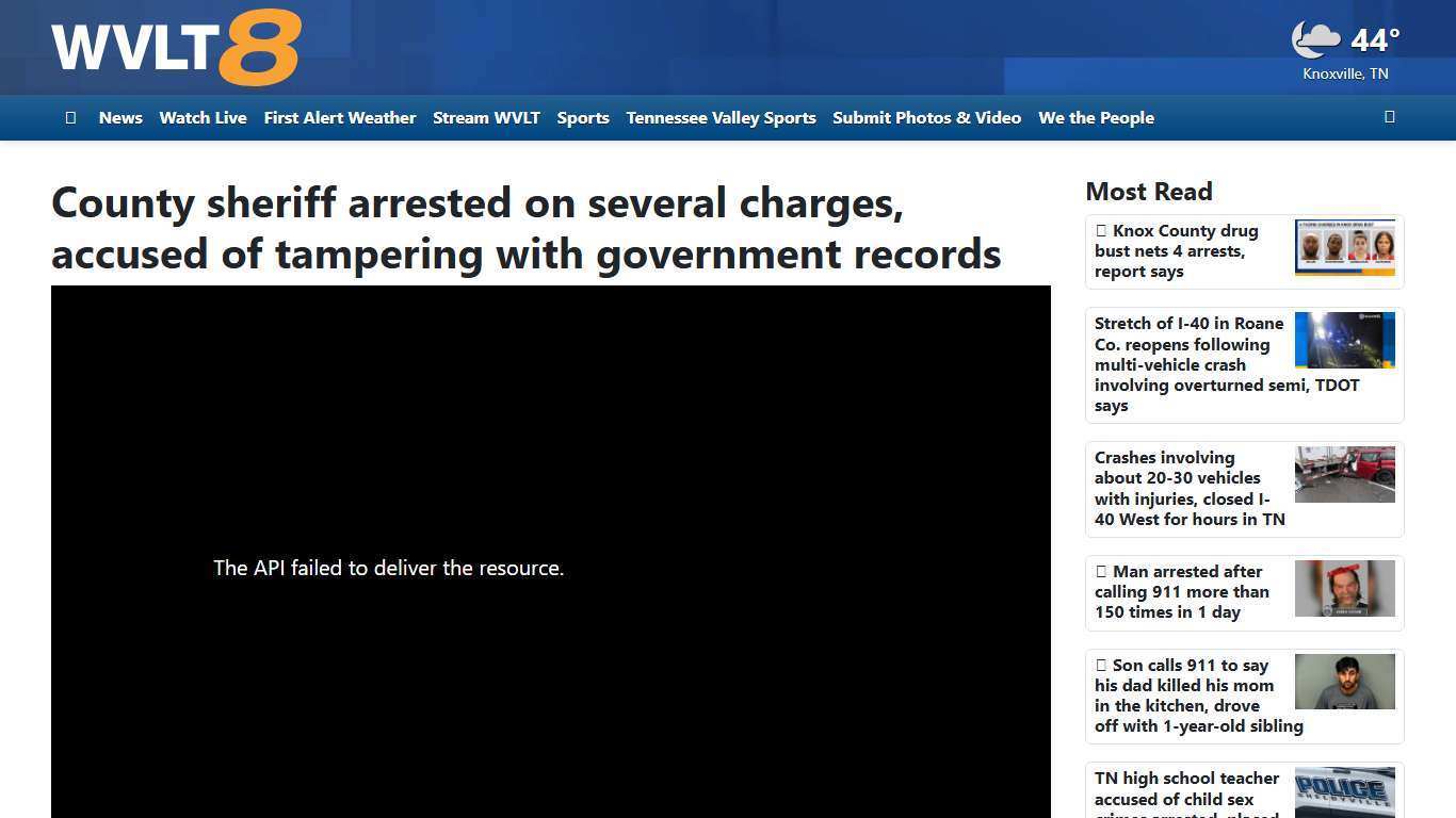 County sheriff arrested on several charges, accused of tampering with government records